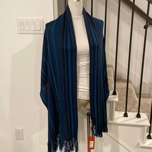 Missoni long scarf 50% wool, 50% acrylic blend.